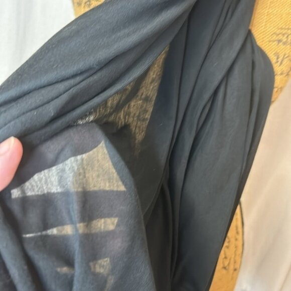 Women’s Infinity Scarf Black Semi Sheer Viscose/Poly Blend Drapes Beautifully - Picture 3 of 6